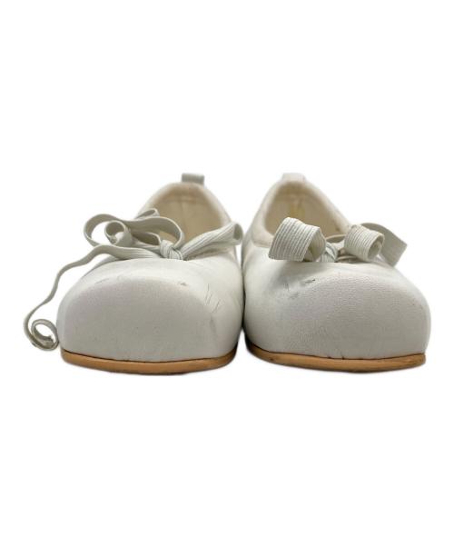 COMME des GARCONS（コムデギャルソン）COMME des GARCONS (コムデギャルソン) スクエアトゥバレエシューズ ホワイト サイズ:23の古着・服飾アイテム