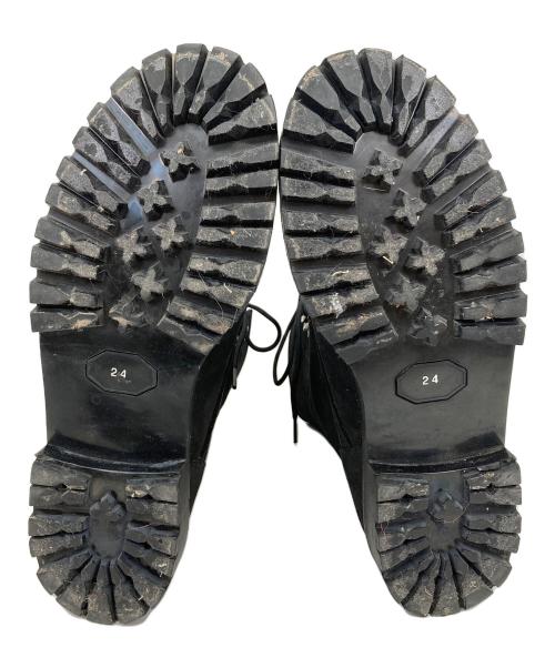tricot COMME des GARCONS（トリココムデギャルソン）tricot COMME des GARCONS (トリココムデギャルソン) レースアップブーツ ブラック サイズ:24の古着・服飾アイテム