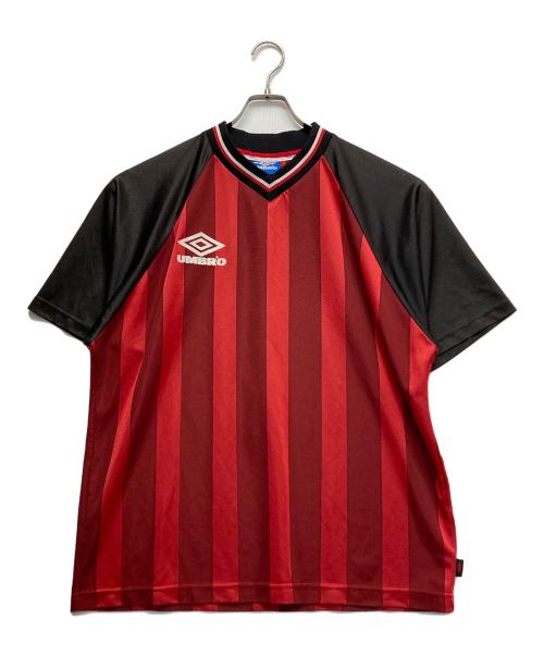 UMBRO（アンブロ）UMBRO (アンブロ) ゲームシャツ ブラック×レッド サイズ:Lの古着・服飾アイテム