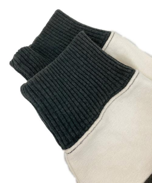 stussy（ステューシー）stussy (ステューシー) ボーダーパーカー ブラック×アイボリー サイズ:Lの古着・服飾アイテム