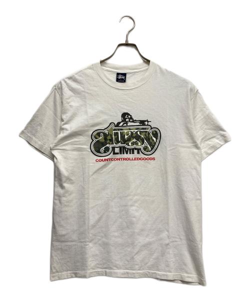stussy（ステューシー）stussy (ステューシー) 90’ＳプリントTシャツ ホワイト サイズ:Lの古着・服飾アイテム