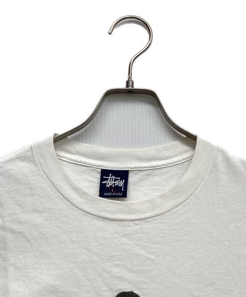 stussy（ステューシー）stussy (ステューシー) 90’ＳプリントTシャツ ホワイト サイズ:Lの古着・服飾アイテム