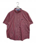 CHAPS RALPH LAURENチャップス ラルフローレン）の古着「ストライプ半袖シャツ」｜レッド
