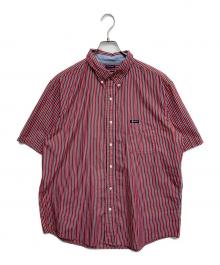 CHAPS RALPH LAUREN（チャップス ラルフローレン）の古着「ストライプ半袖シャツ」｜レッド