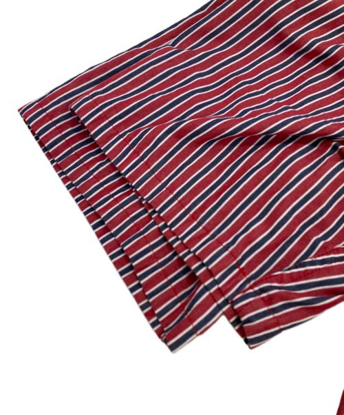 CHAPS RALPH LAUREN（チャップス ラルフローレン）CHAPS RALPH LAUREN (チャップス ラルフローレン) ストライプ半袖シャツ レッド サイズ:XLの古着・服飾アイテム