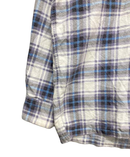 BEAMS（ビームス）BEAMS (ビームス) プリント チェック イージー シャツ ブルー サイズ:Mの古着・服飾アイテム