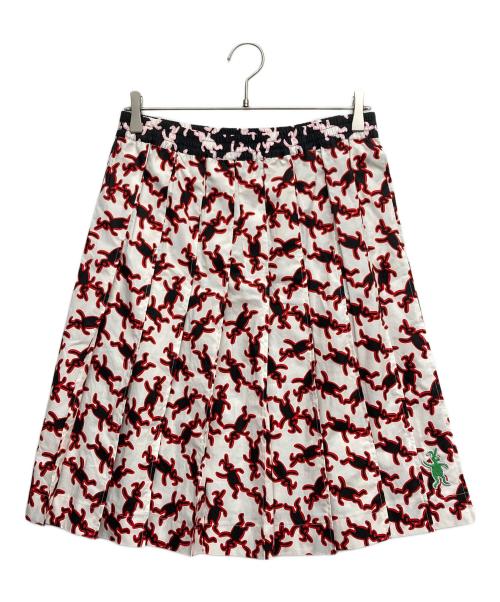 MARNI（マルニ）MARNI (マルニ) 総柄スカート レッド サイズ:40の古着・服飾アイテム