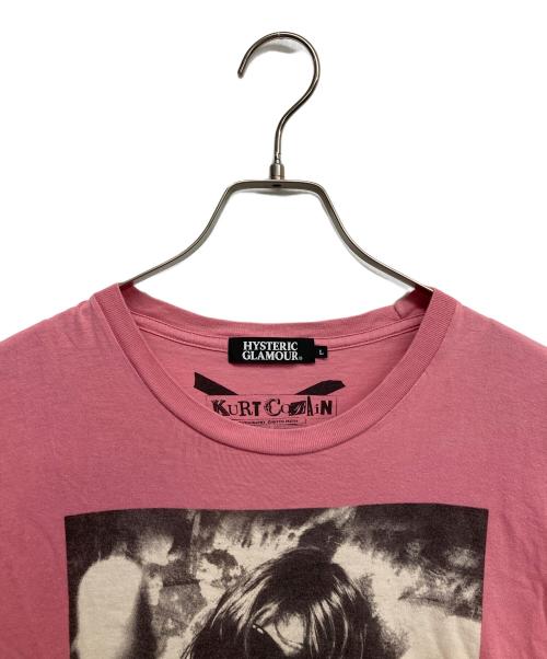 Hysteric Glamour（ヒステリックグラマー）Hysteric Glamour (ヒステリックグラマー) PICK ME KURT COBAIN T ピンク サイズ:Lの古着・服飾アイテム