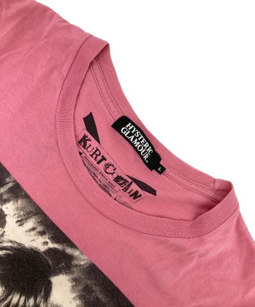Hysteric Glamour（ヒステリックグラマー）Hysteric Glamour (ヒステリックグラマー) PICK ME KURT COBAIN T ピンク サイズ:Lの古着・服飾アイテム