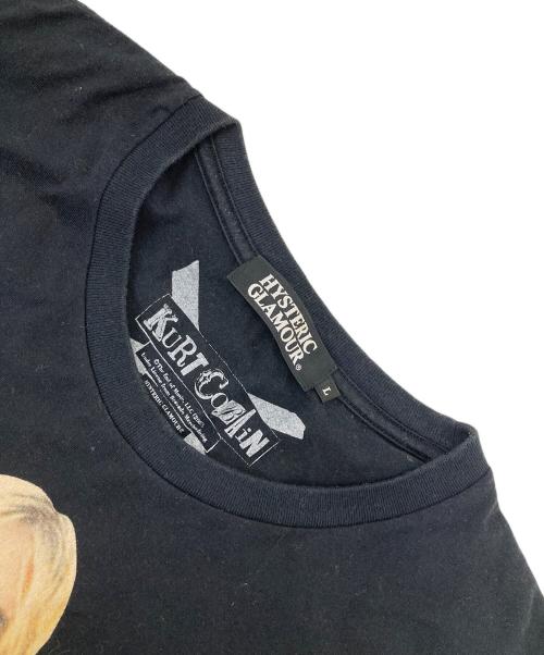 Hysteric Glamour（ヒステリックグラマー）Hysteric Glamour (ヒステリックグラマー) カートコバーン両面プリントT ブラック サイズ:Lの古着・服飾アイテム