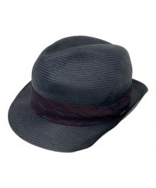 BORSALINO（ボルサリーノ）の古着「PAGLIA-ストローハット」｜ブラック