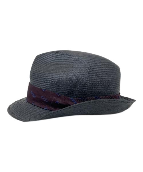 BORSALINO（ボルサリーノ）BORSALINO (ボルサリーノ) PAGLIA-ストローハット ブラック サイズ:58の古着・服飾アイテム