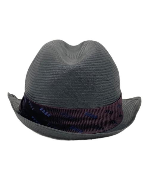 BORSALINO（ボルサリーノ）BORSALINO (ボルサリーノ) PAGLIA-ストローハット ブラック サイズ:58の古着・服飾アイテム