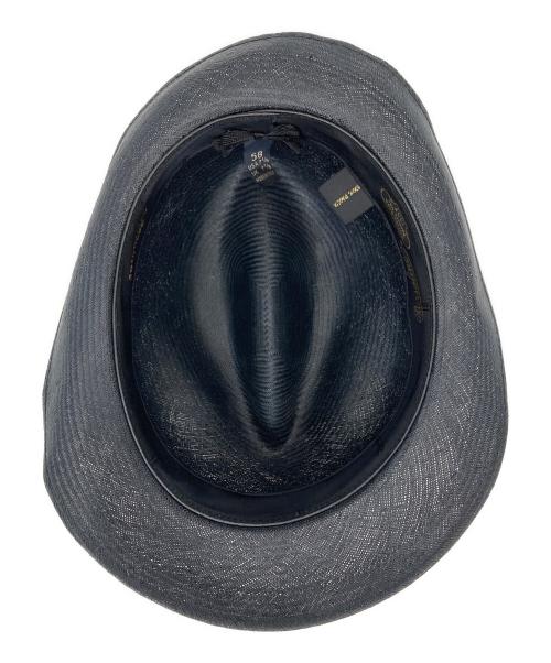 BORSALINO（ボルサリーノ）BORSALINO (ボルサリーノ) PAGLIA-ストローハット ブラック サイズ:58の古着・服飾アイテム