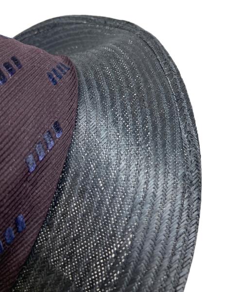 BORSALINO（ボルサリーノ）BORSALINO (ボルサリーノ) PAGLIA-ストローハット ブラック サイズ:58の古着・服飾アイテム