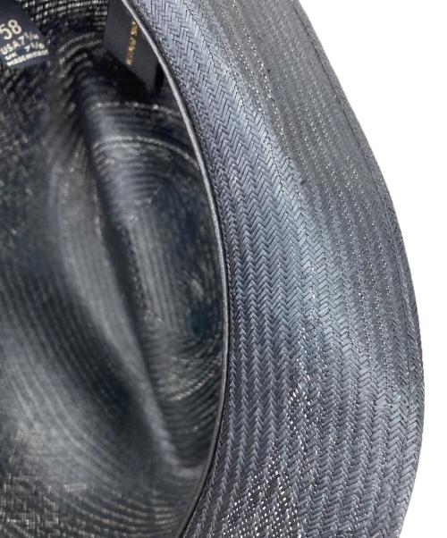 BORSALINO（ボルサリーノ）BORSALINO (ボルサリーノ) PAGLIA-ストローハット ブラック サイズ:58の古着・服飾アイテム