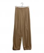 CLANEクラネ）の古着「2WAY ADJUST RUSH GUARD TUCK PANTS」｜ベージュ