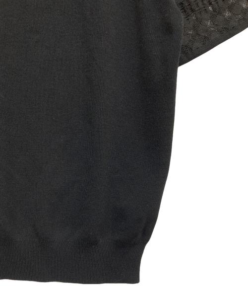INDIVI（インディヴィ）INDIVI (インディヴィ) 切り替えブラウス ブラック サイズ:38 未使用品の古着・服飾アイテム
