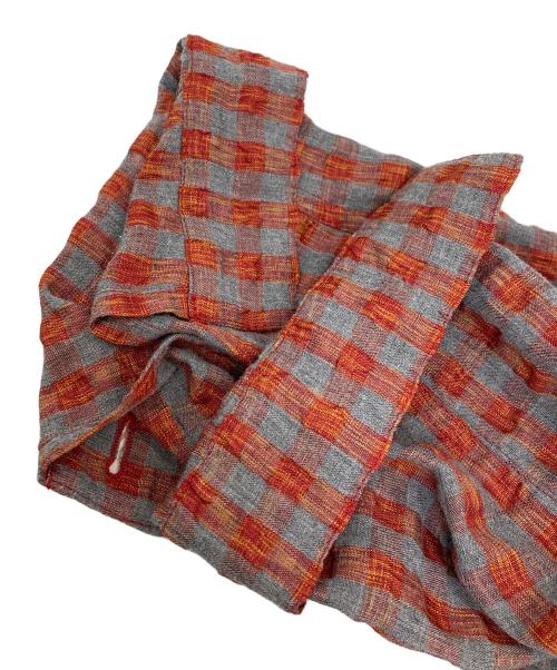 UNIFORM BRIDGE（ユニフォームブリッジ）UNIFORM BRIDGE (ユニフォームブリッジ) シアサッカーシャツジャケット レッド サイズ:Lの古着・服飾アイテム