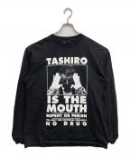 TASHIRO IS THE MOUTHタシロ・イズ・ザ・マウス）の古着「ロングスリーブTシャツ」｜ブラック