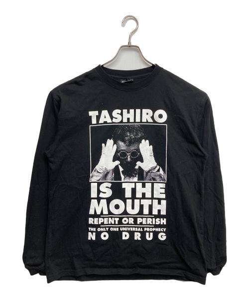 TASHIRO IS THE MOUTH（タシロ・イズ・ザ・マウス）TASHIRO IS THE MOUTH (タシロ・イズ・ザ・マウス) ロングスリーブTシャツ ブラック サイズ:Mの古着・服飾アイテム