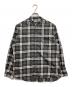 STEVEN ALAN（スティーブンアラン）の古着「DROP CHECK BAND COLLAR WORK SHIRT」｜ブラック