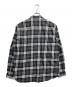STEVEN ALAN (スティーブンアラン) DROP CHECK BAND COLLAR WORK SHIRT ブラック サイズ:M：5000円