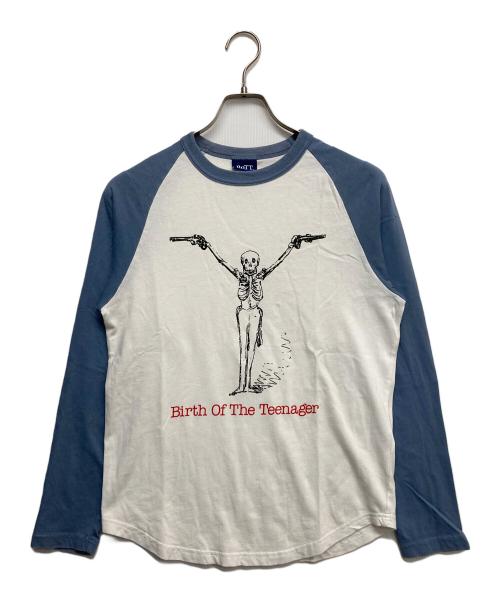 BoTT（ボット）BoTT (ボット) プリントロングスリーブカットソー ホワイト サイズ:ｍの古着・服飾アイテム
