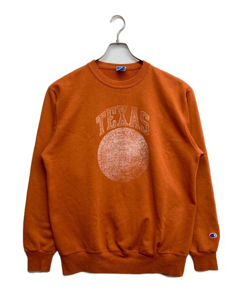 Champion（チャンピオン）Champion (チャンピオン) プリントクルーネックスウェット オレンジ サイズ:XLの古着・服飾アイテム