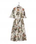 &ellecyアンドエルシー）の古着「花柄ブラウスワンピース」｜ホワイト