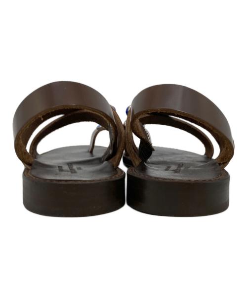 tricot COMME des GARCONS（トリココムデギャルソン）tricot COMME des GARCONS (トリココムデギャルソン) ビジューストラップサンダル ブラウン サイズ:23の古着・服飾アイテム