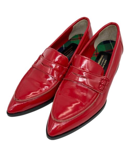 JUNYA WATANABE COMME des GARCONS（(ジュンヤワタナベ コムデギャルソン）JUNYA WATANABE COMME des GARCONS ((ジュンヤワタナベ コムデギャルソン) ポインテッドローファー レッド サイズ:XSの古着・服飾アイテム
