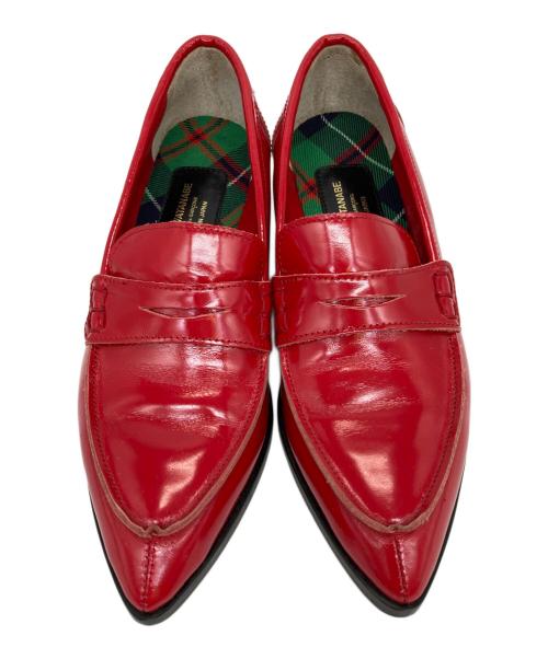 JUNYA WATANABE COMME des GARCONS（(ジュンヤワタナベ コムデギャルソン）JUNYA WATANABE COMME des GARCONS ((ジュンヤワタナベ コムデギャルソン) ポインテッドローファー レッド サイズ:XSの古着・服飾アイテム