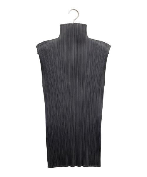 PLEATS PLEASE（プリーツプリーズ）PLEATS PLEASE (プリーツプリーズ) ハイネックプリーツカットソー グレー サイズ:4の古着・服飾アイテム