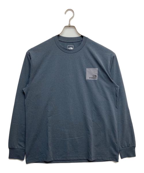 THE NORTH FACE（ザ ノース フェイス）THE NORTH FACE (ザ ノース フェイス) L/S STANDARD LOGO TEE グレー サイズ:XLの古着・服飾アイテム