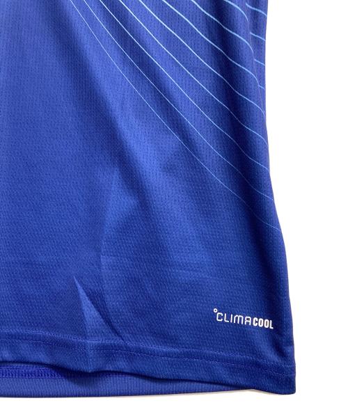 adidas（アディダス）adidas (アディダス) ゲームシャツ ブルー サイズ:XLの古着・服飾アイテム