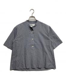 MHL（エムエイチエル）の古着「ギンガムチェックプルオーバーシャツ」｜グレー