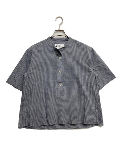 MHL（エムエイチエル）MHL (エムエイチエル) ギンガムチェックプルオーバーシャツ グレー サイズ:1の古着・服飾アイテム