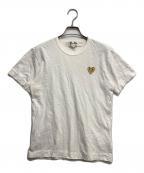 PLAY COMME des GARCONSプレイコムデギャルソン）の古着「ゴールドハートTシャツ」｜ホワイト