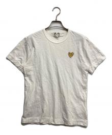 PLAY COMME des GARCONS（プレイコムデギャルソン）の古着「ゴールドハートTシャツ」｜ホワイト