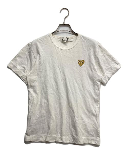 PLAY COMME des GARCONS（プレイコムデギャルソン）PLAY COMME des GARCONS (プレイコムデギャルソン) ゴールドハートTシャツ ホワイト サイズ:Sの古着・服飾アイテム