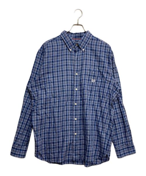 CHAPS（チャップス）CHAPS (チャップス) L/Sチェックシャツ ブルー サイズ:XLの古着・服飾アイテム