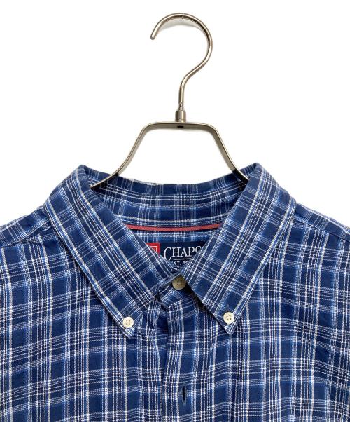 CHAPS（チャップス）CHAPS (チャップス) L/Sチェックシャツ ブルー サイズ:XLの古着・服飾アイテム