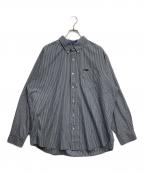 CHAPSチャップス）の古着「ストライプS/Sシャツ」｜ブルー