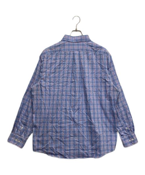 LAUREN RALPH LAUREN（ローレン ラルフ ローレン）LAUREN RALPH LAUREN (ローレン ラルフ ローレン) L/Sチェックシャツ ブルー サイズ:２XLの古着・服飾アイテム