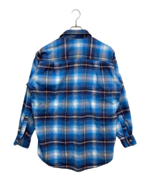 BUDWEISER（バドワイザー）BUDWEISER (バドワイザー) オンブレチェックネルシャツ ブルー サイズ:Ｍの古着・服飾アイテム