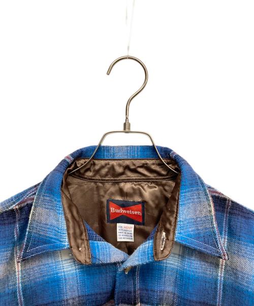 BUDWEISER（バドワイザー）BUDWEISER (バドワイザー) オンブレチェックネルシャツ ブルー サイズ:Ｍの古着・服飾アイテム