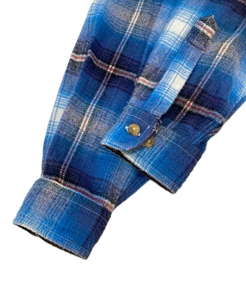 BUDWEISER（バドワイザー）BUDWEISER (バドワイザー) オンブレチェックネルシャツ ブルー サイズ:Ｍの古着・服飾アイテム