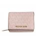 MICHAEL KORS（マイケルコース）の古着「MKシグネチャーコンパクトウォレット」｜ライトピンク