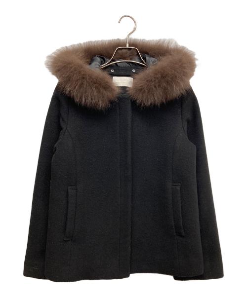 any Sis（エニィスィス）any SiS (エニィスィス) スーペリアファインウールモッサ ショートコート ブラック サイズ:1の古着・服飾アイテム